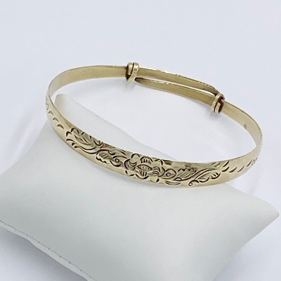 Vintage Sterling Vermeil Bangle Bracelet - Picture 8 of 8